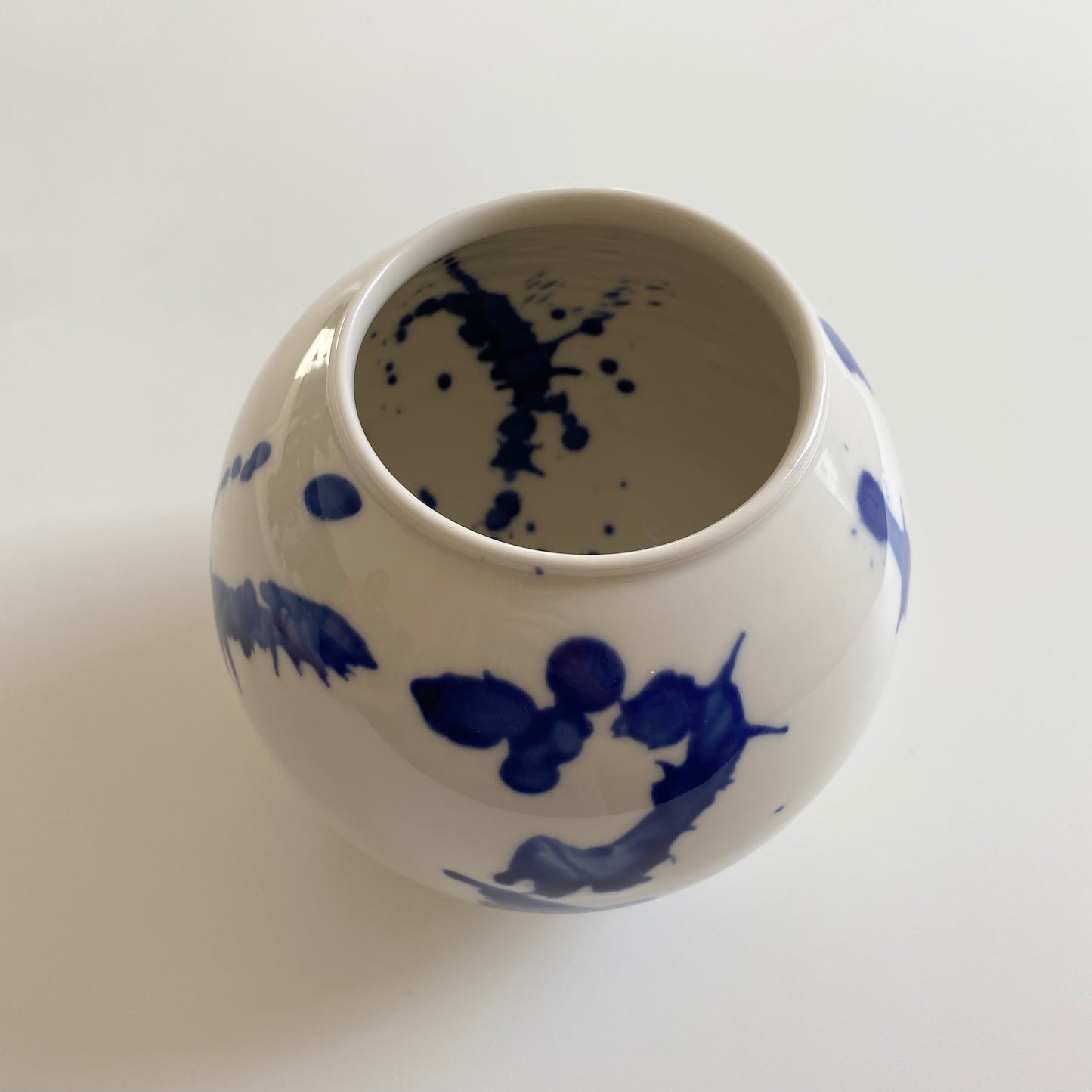 Vase Moonjar, Transparentglasur & Kobaltoxid