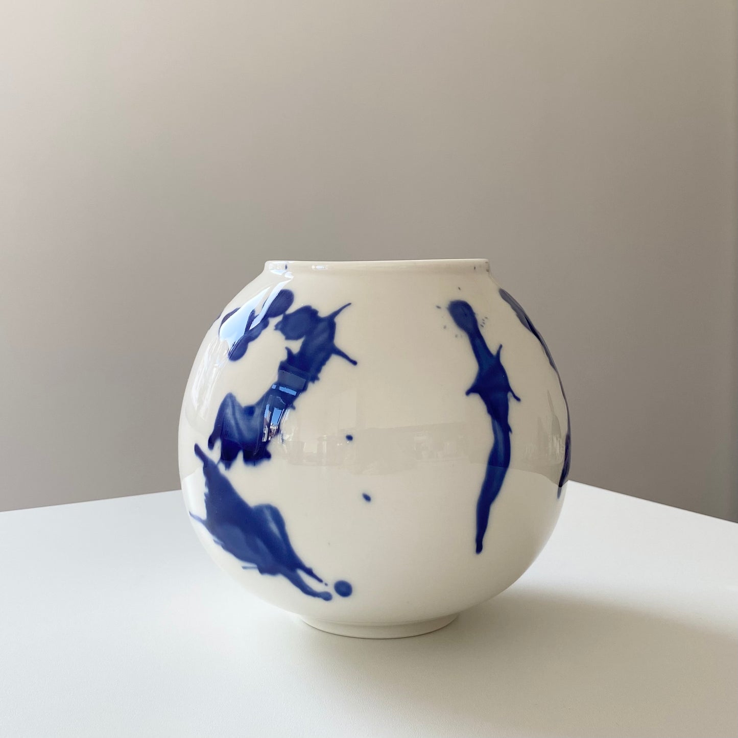 Vase Moonjar, Transparentglasur & Kobaltoxid